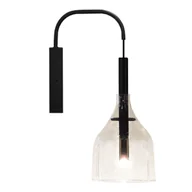 Lampy ścienne - Kinkiet ścienny Botor 4020 Shilo punktowa do jadalni klosz transparentny czarny - miniaturka - grafika 1