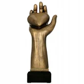 Akcesoria BHP - Puchar / Statuetka podziękowanie, wdzięczność, serce na dłoni + GRAWER ! - miniaturka - grafika 1