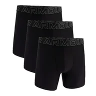 Majtki męskie - Bokserki męskie Under Armour Perf Tech Solid 6in 3Pack Black XS - miniaturka - grafika 1