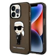 Etui i futerały do telefonów - Karl Lagerfeld Obudowa dla telefonów komórkowych IML Ikonik NFT na Apple iPhone 14 Pro KLHCP14LHNIKTCK Czarny - miniaturka - grafika 1