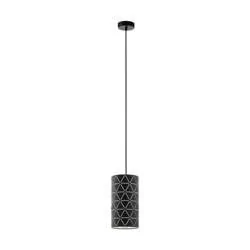 Eglo Ramon 98352 lampa wisząca zwis oprawa 1x40W E27 czarna/biała - Lampy sufitowe - miniaturka - grafika 1