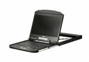 Aten Konsola KVM 1U Ultra Short Depth Single Rail WideScreen LCD Console USB VGA (CL3100NX-ATA-AG)