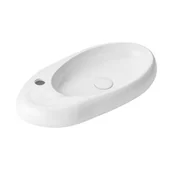 Umywalki - Uptrend Zeva umywalka 58,5x29,5 cm ścienna biała STR4381 - miniaturka - grafika 1