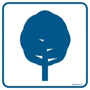 RA094 DRZEWA LIŚCIASTE, PN - PŁYTA PCV 1MM; (100X100MM) - Systemy ekspozycyjne i znaki informacyjne - miniaturka - grafika 1