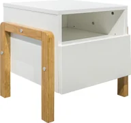 Szafki nocne - Kocot Kids Szafka nocna VICTOR biała/dąb - miniaturka - grafika 1