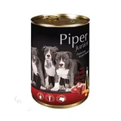 Mokra karma dla psów - Dolina Noteci Piper Junior Serca wołowe z marchewką 400 G - miniaturka - grafika 1