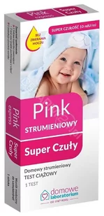 HYDREX DIAGNOSTICS SP. Z O.O.SP.K. HYDREX DIAGNOSTICS SP Z O.O.SP.K DOMOWE LABOLATORIUM PINK EXPRESS SUPER CZUŁY Test ciążowy 1 szt 9086217 - Testy ciążowe i diagnostyczne - miniaturka - grafika 1