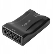 Złącza, przejściówki, adaptery - LogiLink Video converter, Scart/F to HDMI-A/F, 1080p, black - miniaturka - grafika 1