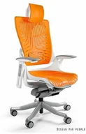 Fotele i krzesła biurowe - Fotel Biurowy Unique WAU 2 biała podstawa elastomer Mango  - miniaturka - grafika 1