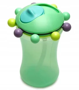 Melii Baby Sensoryczny bidon ze słomką 340ml Green - Kubki dla dzieci - miniaturka - grafika 1
