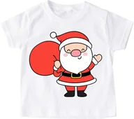 Koszulki dla dziewczynek - Koszulka z mikołajem dla dziecka mikołajek302 - miniaturka - grafika 1