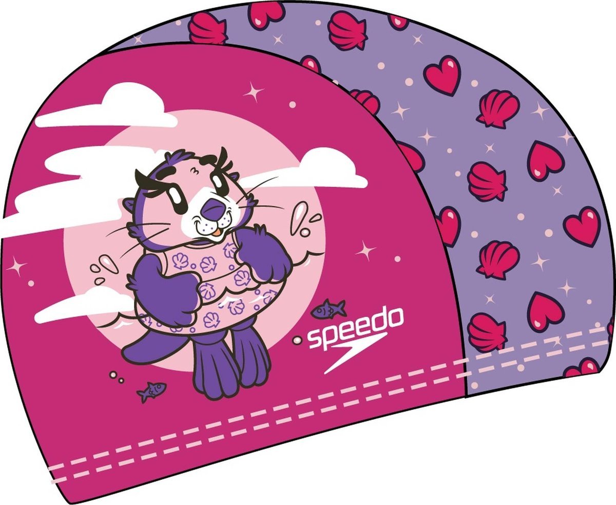 Czepek Pływacki Dziecięcy Speedo Printed Character Cap Dark Pink