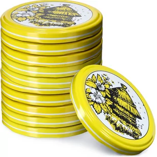 Metalowe wieczka do słoików Valsta 10 szt. 66mm "Pszczoły" - Pojemniki kuchenne - miniaturka - grafika 1