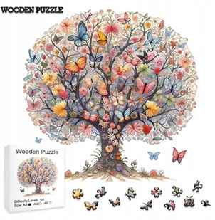 Drewniane puzzle / Wooden Puzzle / Drzewo życia / Duży Format A3 / 180 el - Układanki dla dzieci - miniaturka - grafika 1