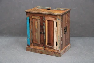 Szafka Pod Umywalkę Spirit #101 Lakierowane Lite Drewno Z Odzysku 60X43X66 Cm B 5023 - Szafki łazienkowe - miniaturka - grafika 1