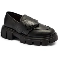 Półbuty damskie - Love Moschino Skórzane loafersy - miniaturka - grafika 1