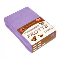 Prześcieradła - Prześcieradło frotte z gumką KARO 180x200 cm, fioletowe 022 grube 200g/m2 - miniaturka - grafika 1