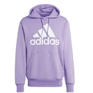Bluzy męskie - Bluza męska adidas Essentials French Terry Big Logo Hoodie fioletowa IC9368 - miniaturka - grafika 1