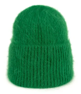 Czapka Damska Młodzieżowa Beanie Podwijana Zimowa Angora Ciepła Casualowa - Czapki damskie - miniaturka - grafika 1