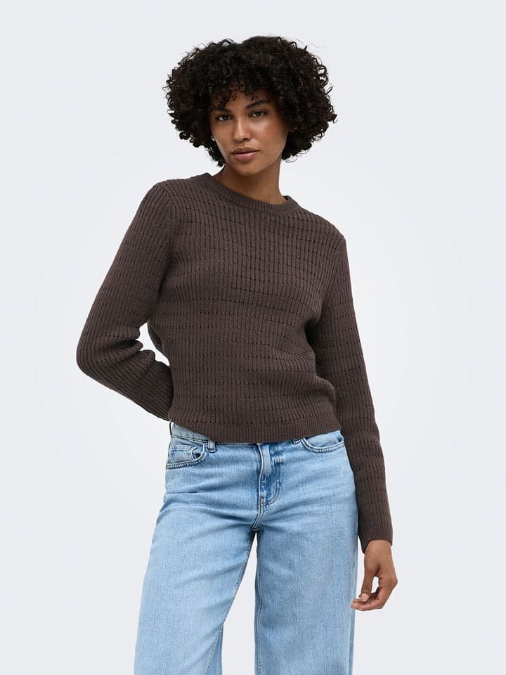 ONLY Sweter w kolorze brązowym