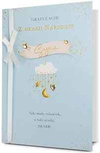 Kartka z okazji Narodzin Syna Gratulacje HM3255 - Kartki okolicznościowe i zaproszenia - miniaturka - grafika 1