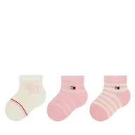 Skarpetki dla dzieci - Zestaw 3 par niskich skarpet dziecięcych Tommy Hilfiger 701236342 Różowy - miniaturka - grafika 1
