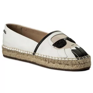 Espadryle damskie - Lagerfeld Espadryle KARL KL80111 White Lthr/Textile - grafika 1