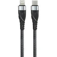 Kable - Kabel pleciony USB - Lightning everActive CBB-1CIG - szybkie ładowanie - 1m szary - miniaturka - grafika 1