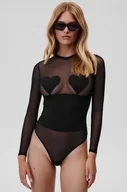 Body - Undress Code body Bed of Roses Bodysuit kolor czarny transparentne gładki - miniaturka - grafika 1