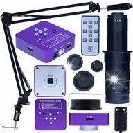 Mikroskopy i lupy - MIKROSKOP CYFROWY Z KAMERĄ PUPPIS PINK PRO 51MP WYSIĘGNIK OBIEKTYW 180X 3W1 - miniaturka - grafika 1