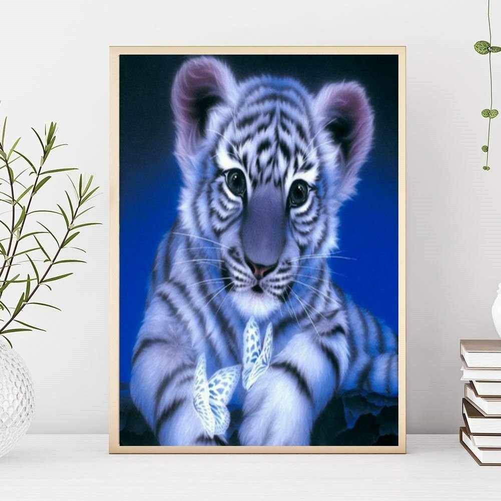 Haft Diamentowy/ Obraz 5D/ Mozaika Diamentowa/ Diamond Painting - tygrys, rozm. 40x50 cm