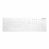 Klawiatury - CHERRY AK-C8112 klawiatura Medyczna RF Wireless QWERTZ Niemiecki Biały AK-C8112-FU1-W/DE - miniaturka - grafika 1