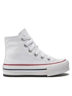 Buty dla dziewczynek - Converse Trampki Chuck Taylor All Star Eva Lift Canvas Platform 372860C Biały - miniaturka - grafika 1