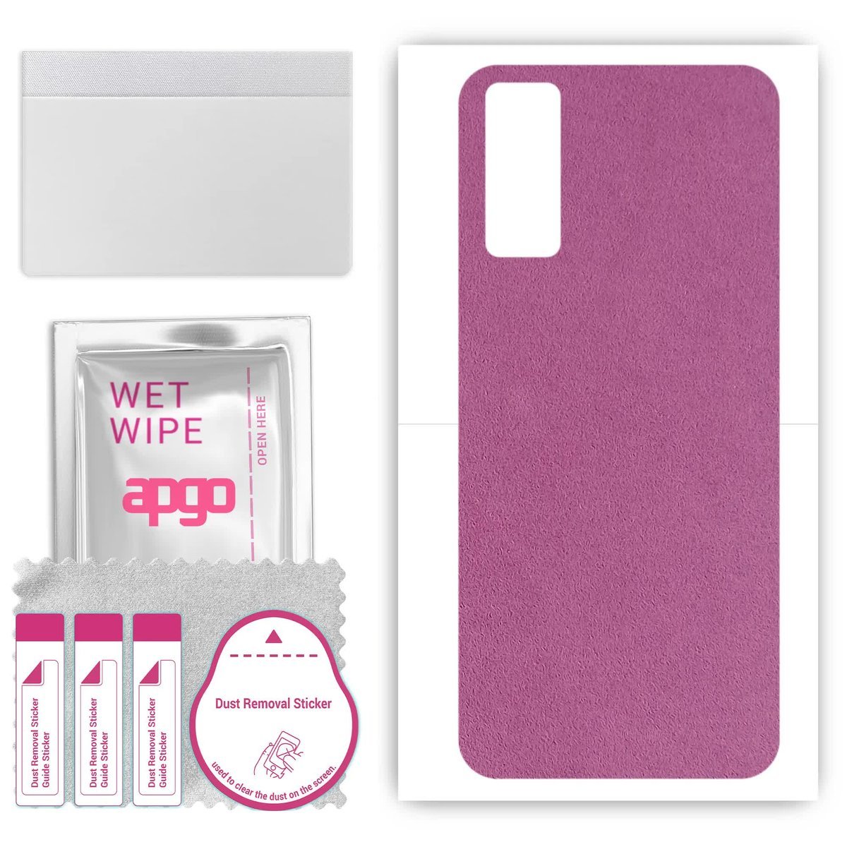 Folia naklejka skórka strukturalna na TYŁ Zamsz do Vivo Y30 2021 - Zamsz Fioletowy - apgo SKINS