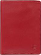 Portfele - Skórzany portfel podróżny na karty oraz dokumenty zbliżeniowe (czerwony) - miniaturka - grafika 1