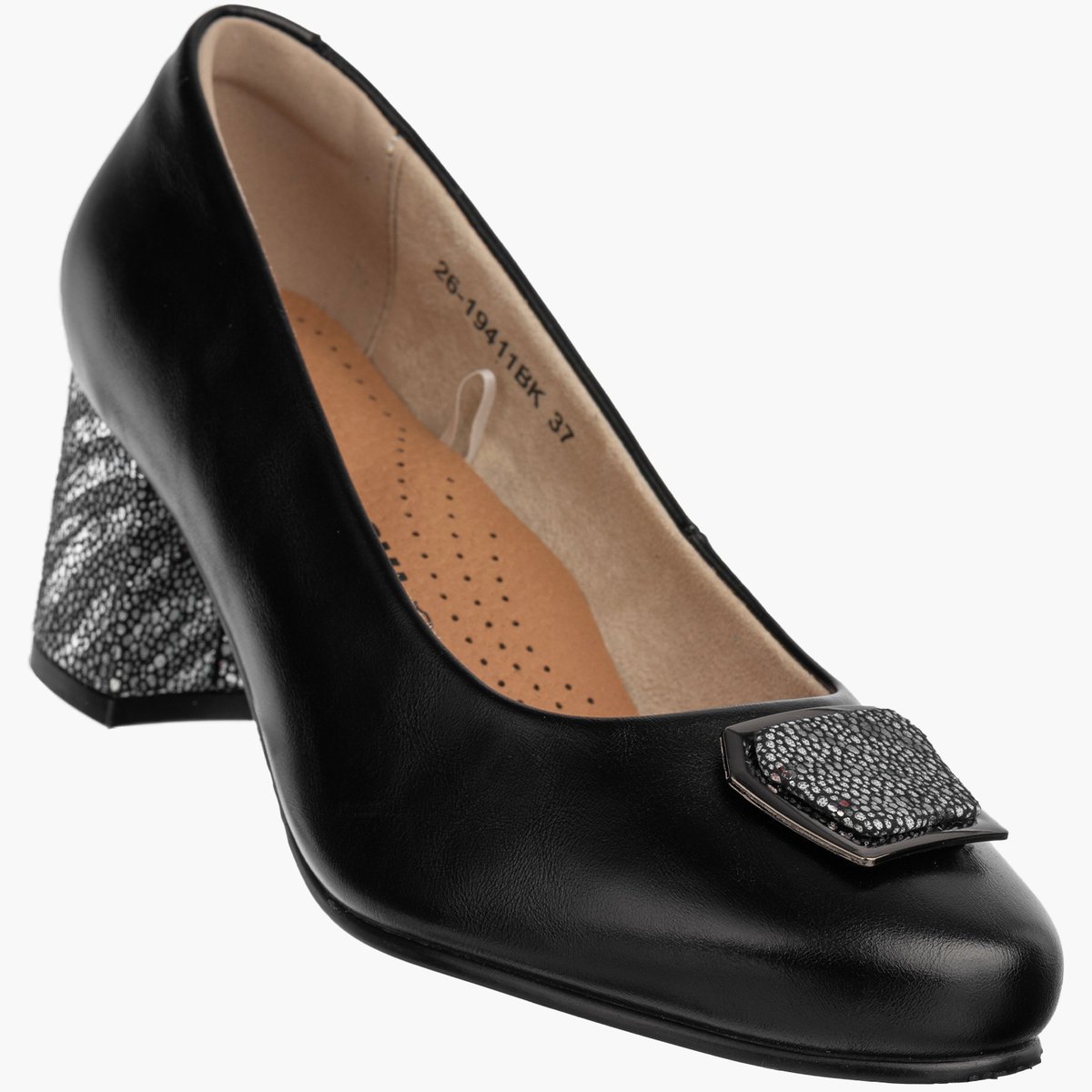 Czółenka Damskie Skórzane Buty Na Słupku Klasyczne Beżowe Potocki 26-19411 37