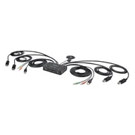 Przełączniki KVM - StarTech C2-DD46-UA2-CBL-KVM przełącznik KVM Czarny - miniaturka - grafika 1