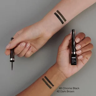 IsaDora Glossy Eyeliner waterproof Nr 40 Chrome Black Eye-liner 3.7ml - Eyelinery - miniaturka - grafika 2