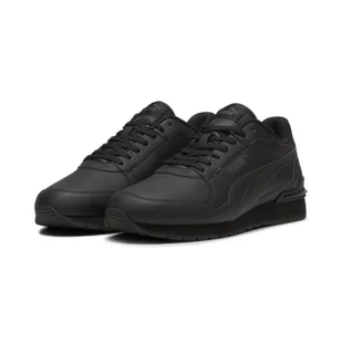 Skórzane sneakersy unisex ST Runner v4 PUMA Black Shadow Gray - Buty trekkingowe męskie - miniaturka - grafika 1