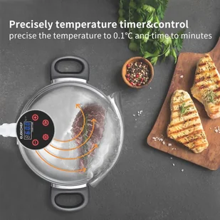 BioloMix ESV8080 Sous Vide Cooker Machine, Immersion Circulator Vacuum Slow Cooker Heater, IPX7 Waterproof - Cyrkulatory do Sous Vide - miniaturka - grafika 5