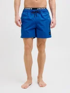 Kąpielówki męskie - Jack & Jones Szorty kąpielowe "Maui" w kolorze niebieskim - miniaturka - grafika 1