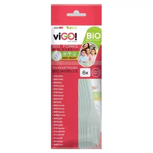viGO! Biodegradowalne widelce viGO!, 6 sztuk - Naczynia i sztućce jednorazowe - miniaturka - grafika 1