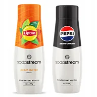 Syropy i koncentraty owocowe - 2x Syrop Sodastream Lipton Ice Tea Peach Brzoskwinia + Pepsi MAX Bez Cukru - miniaturka - grafika 1