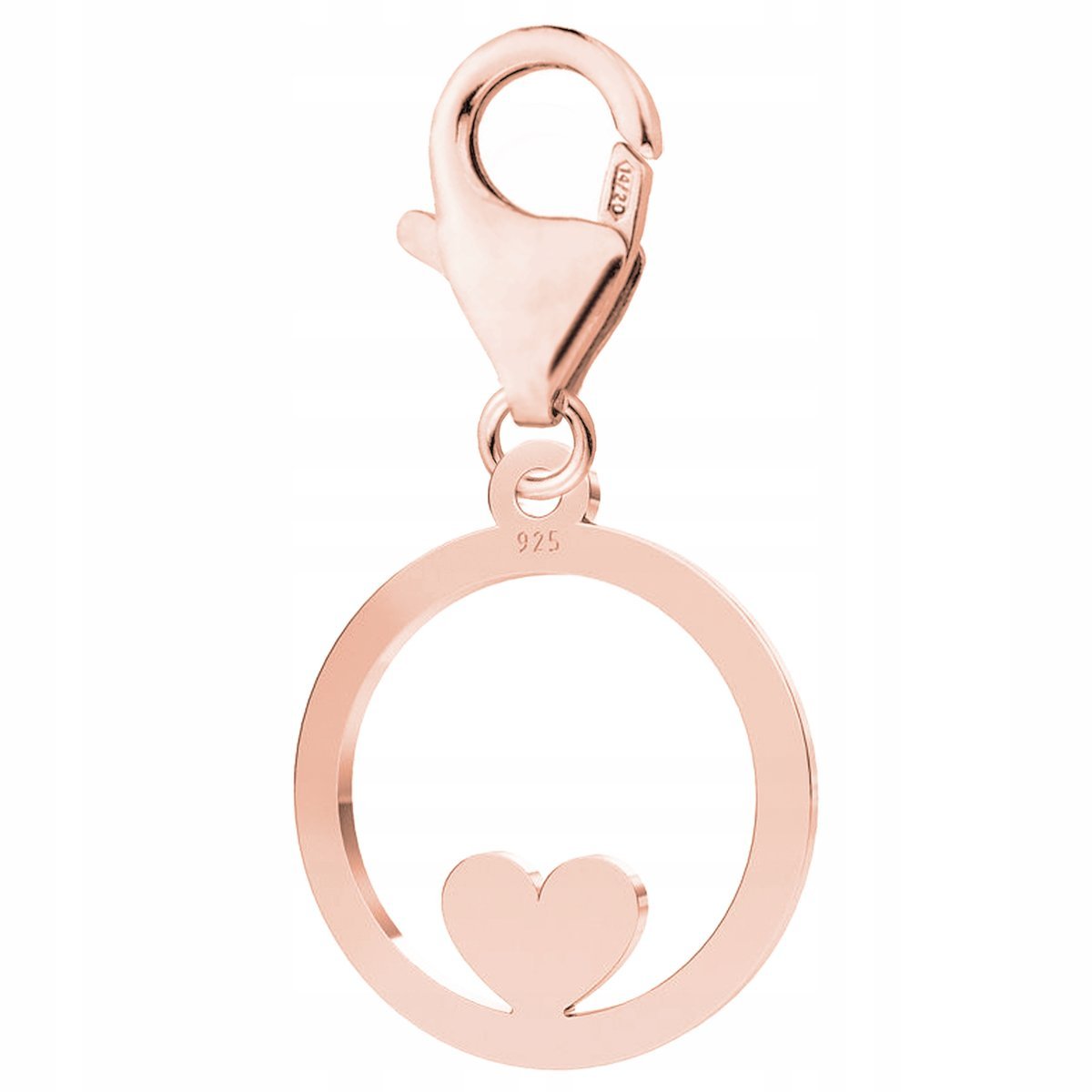 Zawieszka Pozłacana Serce Koło z Sercem Kółko Serduszko Heart SREBRO 925