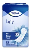Pieluchy dla dorosłych - SCA Tena Lady Extra Plus InstaDry Specjalistyczne podpaski 8 sztuk - miniaturka - grafika 1
