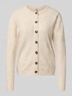 Swetry damskie - Kurtka z dzianiny z okrągłym dekoltem model ‘ORLEAN’ - miniaturka - grafika 1