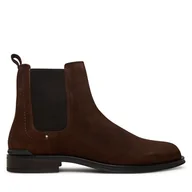 Botki męskie - Sztyblety Tommy Hilfiger Corporate FM0FM05580 Brązowy - miniaturka - grafika 1