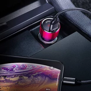 Baseus Magic Series Dual QC - ładowarka samochodowa Quick Charge 3.0 2x USB 45W 6A czerwony (CCMLC20A-09) - Ładowarki samochodowe - miniaturka - grafika 9
