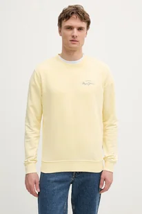 Pepe Jeans bluza bawełniana męska kolor żółty wzorzysta PM582918 - Bluzy męskie - miniaturka - grafika 1