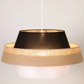 Lampy sufitowe - Britop LAMPA wisząca PRETO JUTE 150160104 abażurowa OPRAWA zwis beżowy biały czarny - miniaturka - grafika 1
